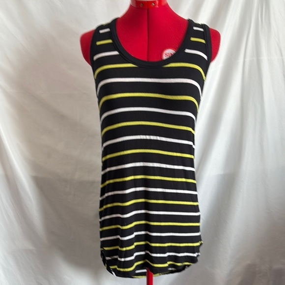 Striped Black and Yellow Women's Tank Top - Picture 1 of 6